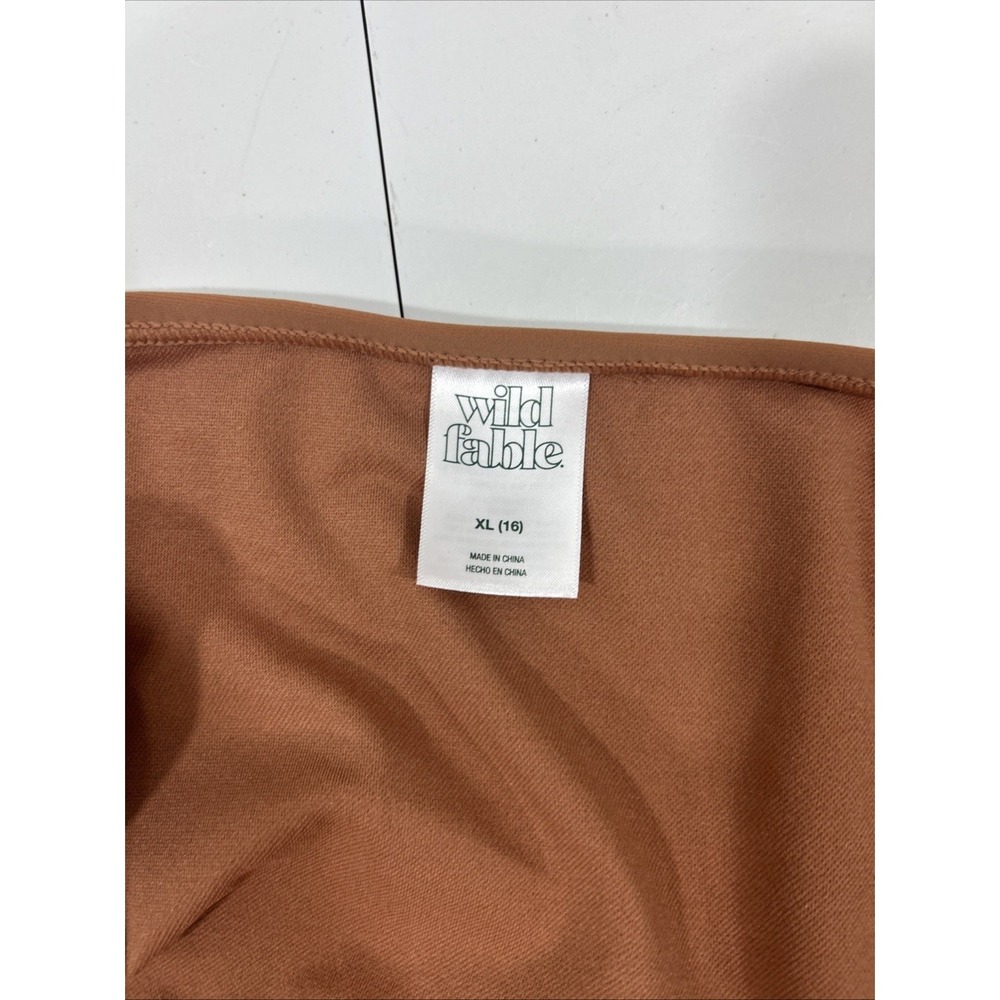 Wild Fable Women XL 16 Brown Bikini Bottom Low Rise Med Seat Coverage New - Picture 3 of 6